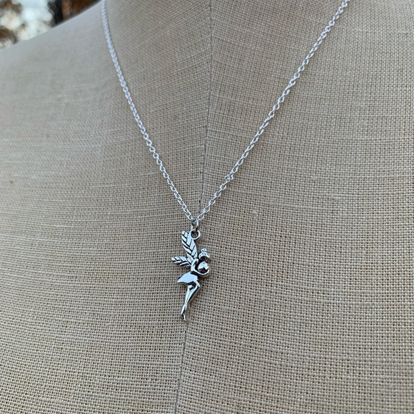 NWT Sterling Silver Plated Chain & Alloy Fairy Charm Necklace - Picture 12 of 13